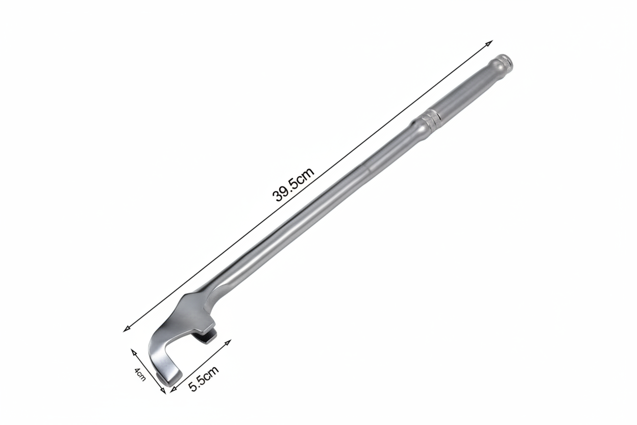 Wrench Extender with Reference-Style Dimensions
